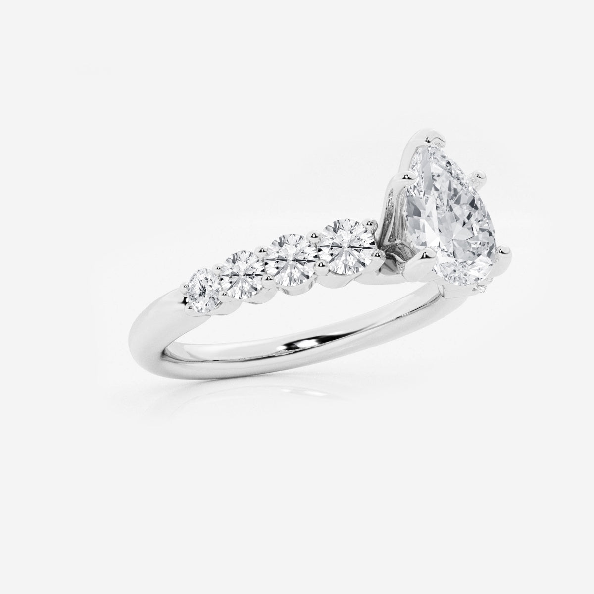 Elara - Graduated Side Stones Engagement Ring