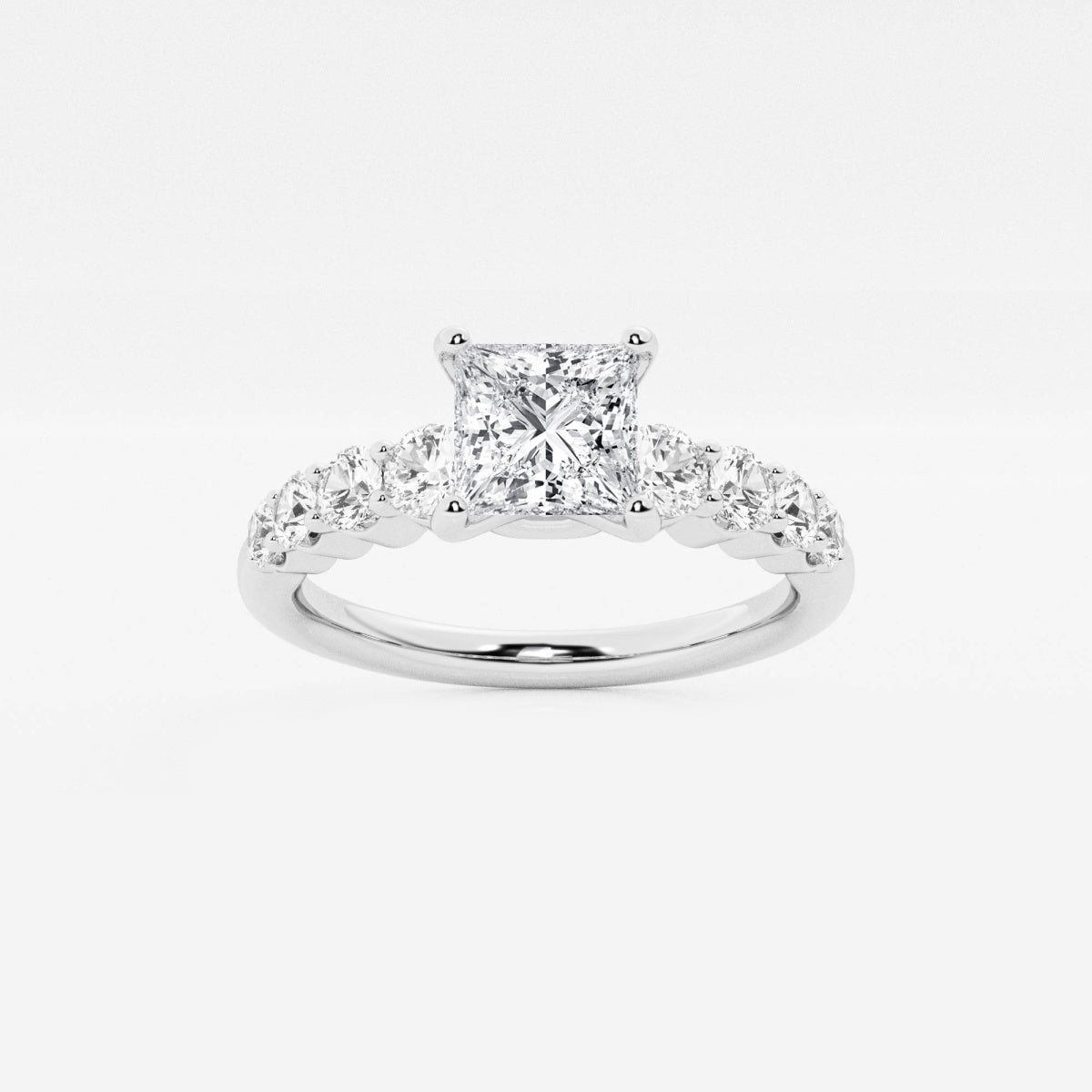 Elara - Graduated Side Stones Engagement Ring