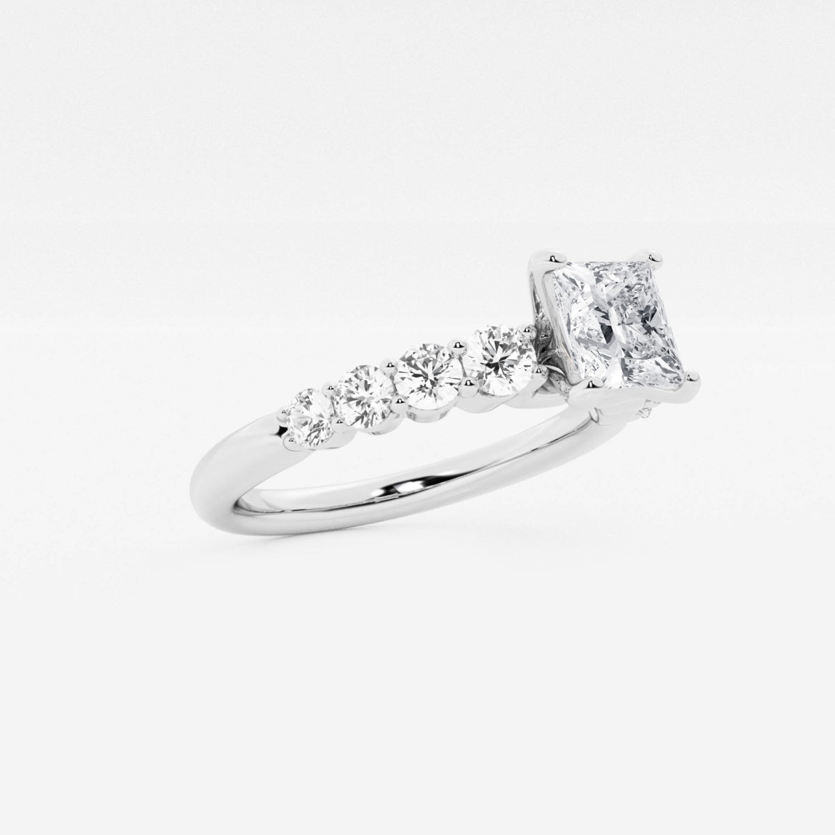 Elara - Graduated Side Stones Engagement Ring