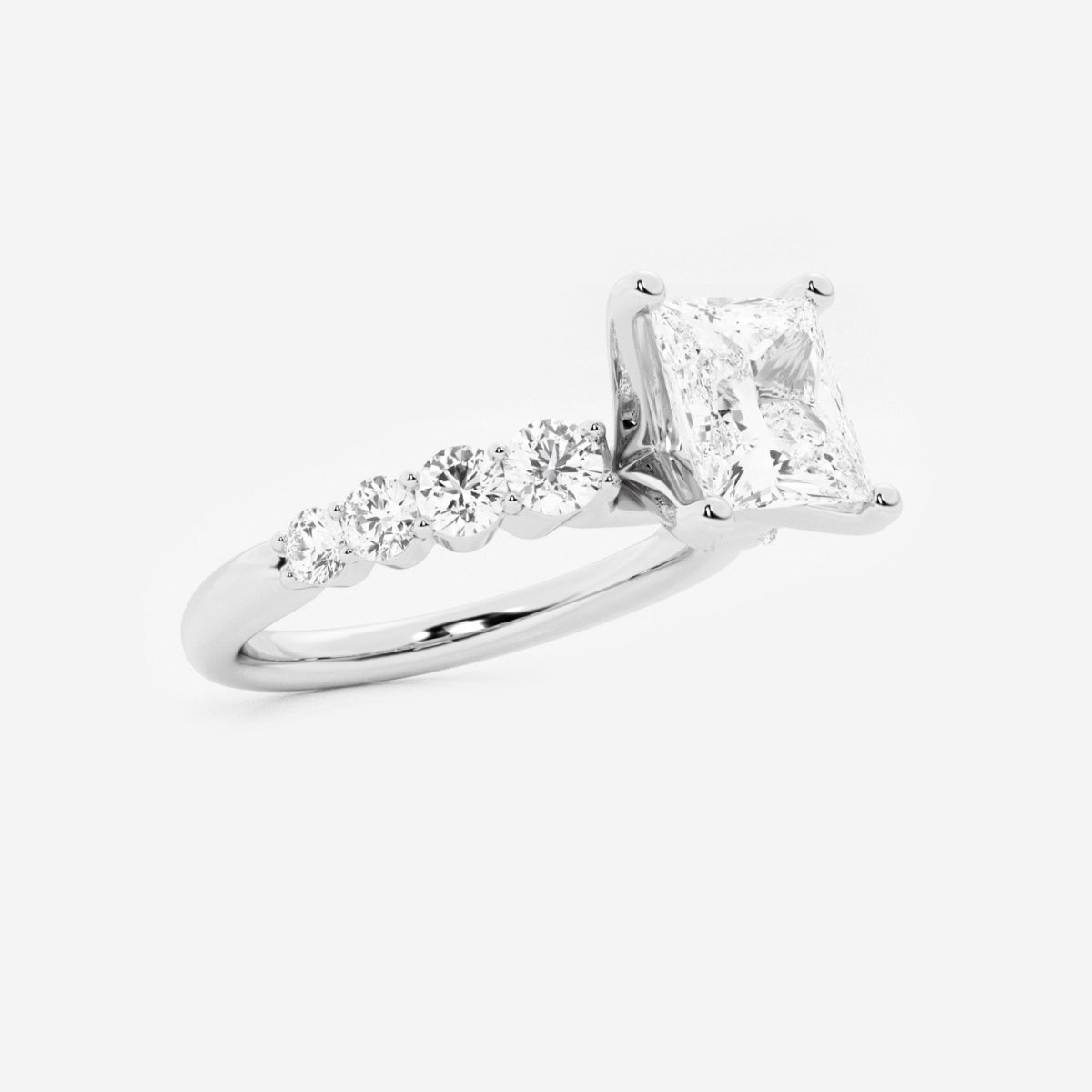 Elara - Graduated Side Stones Engagement Ring