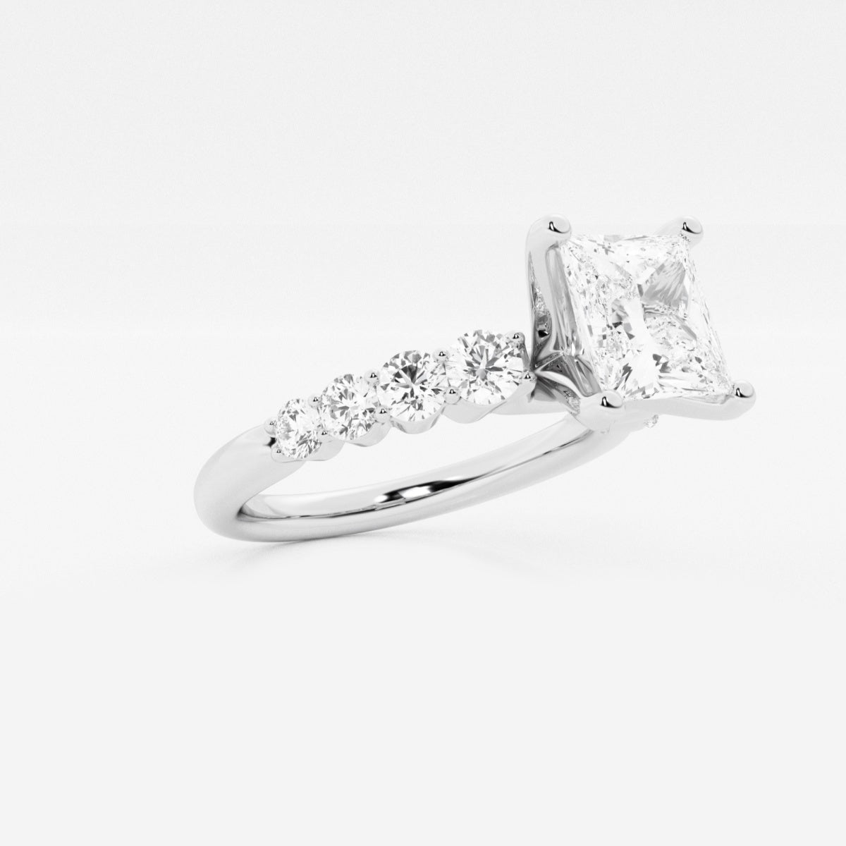 Elara - Graduated Side Stones Engagement Ring