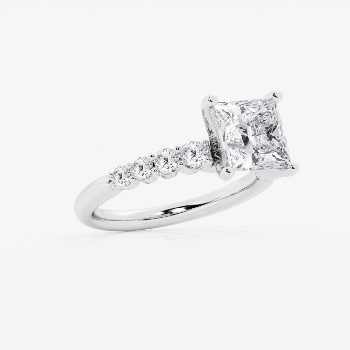 Elara - Graduated Side Stones Engagement Ring