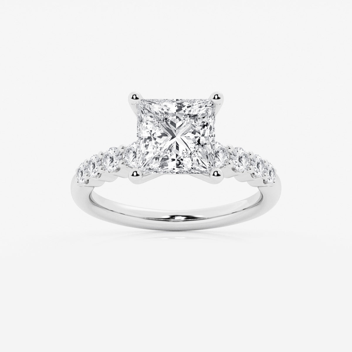 Elara - Graduated Side Stones Engagement Ring