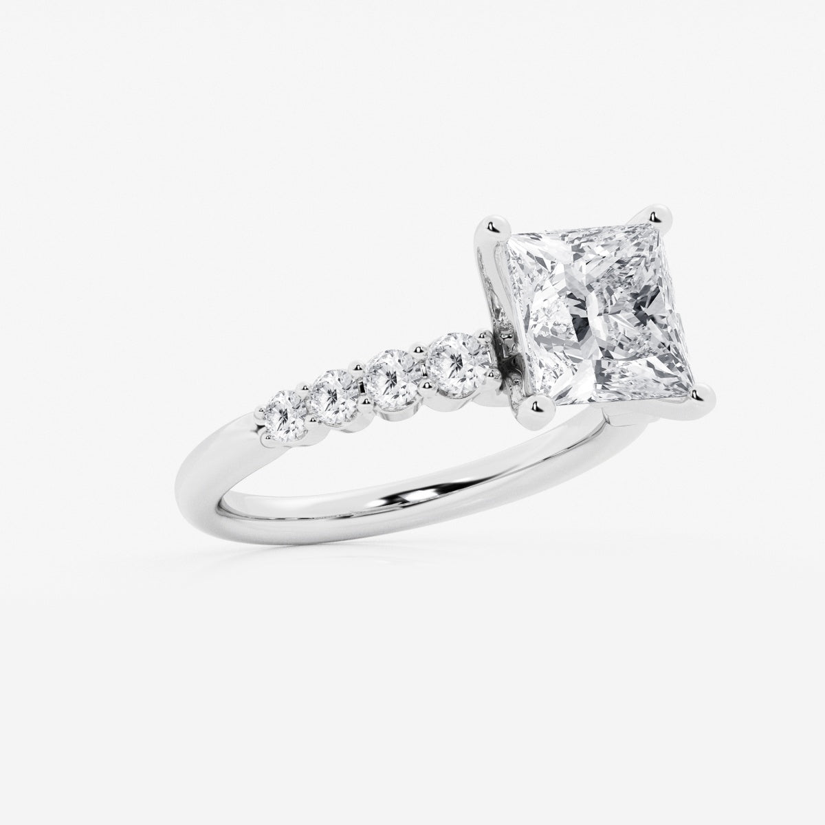 Elara - Graduated Side Stones Engagement Ring