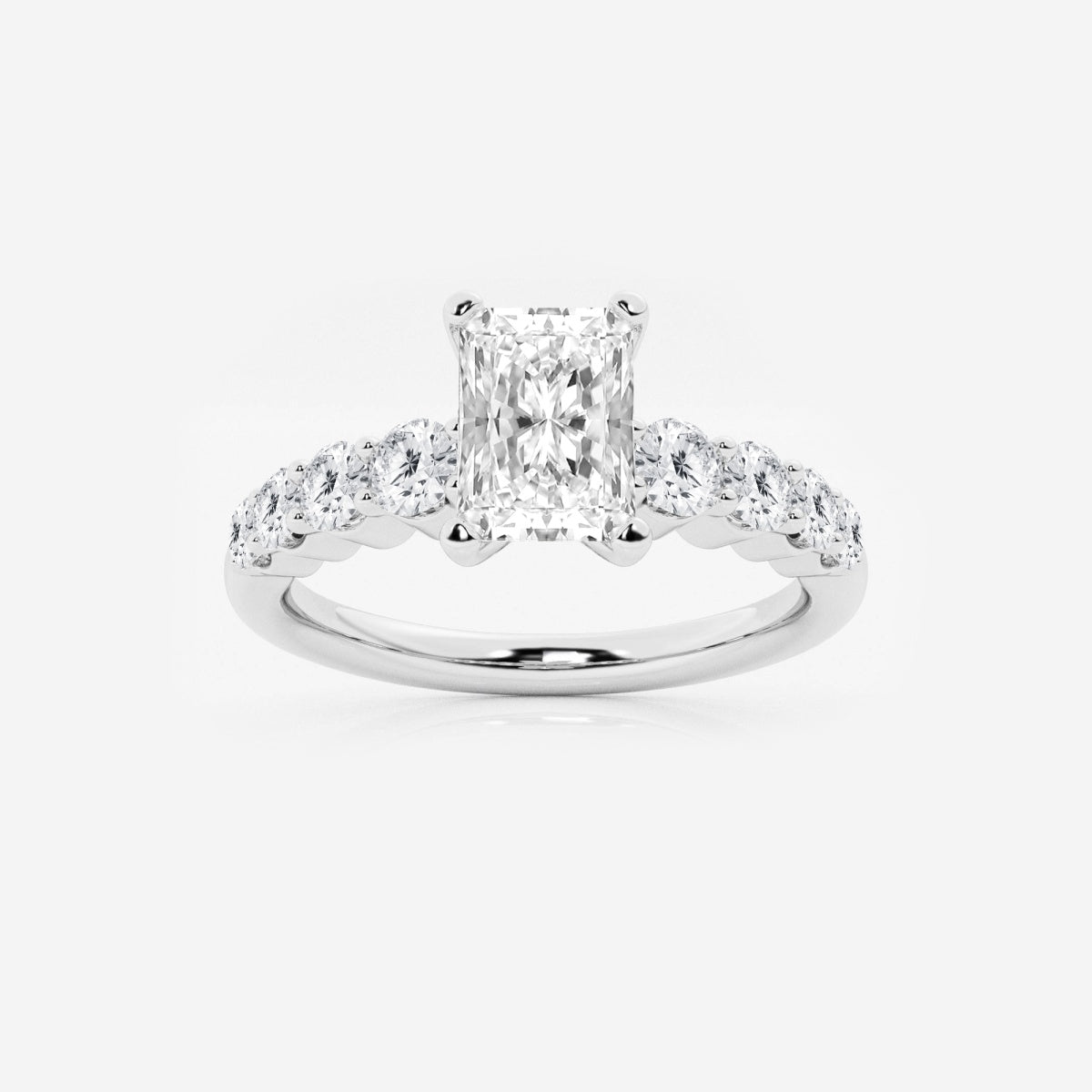 Elara - Graduated Side Stones Engagement Ring