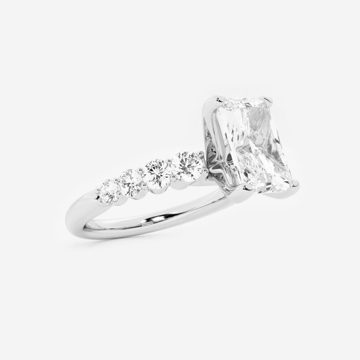 Elara - Graduated Side Stones Engagement Ring