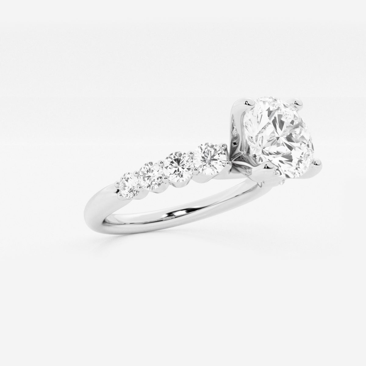 Elara - Graduated Side Stones Engagement Ring