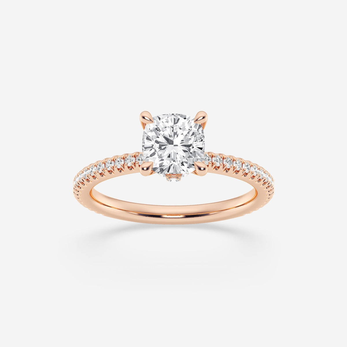 Eliana - Draping Hidden Halo Engagement Ring