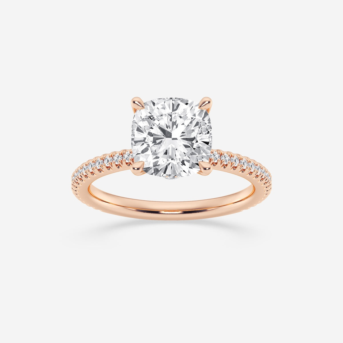 Eliana - Draping Hidden Halo Engagement Ring