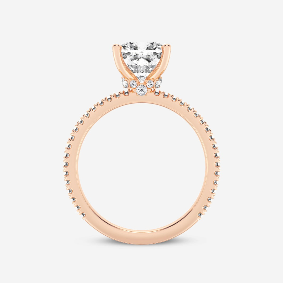 Eliana - Draping Hidden Halo Engagement Ring