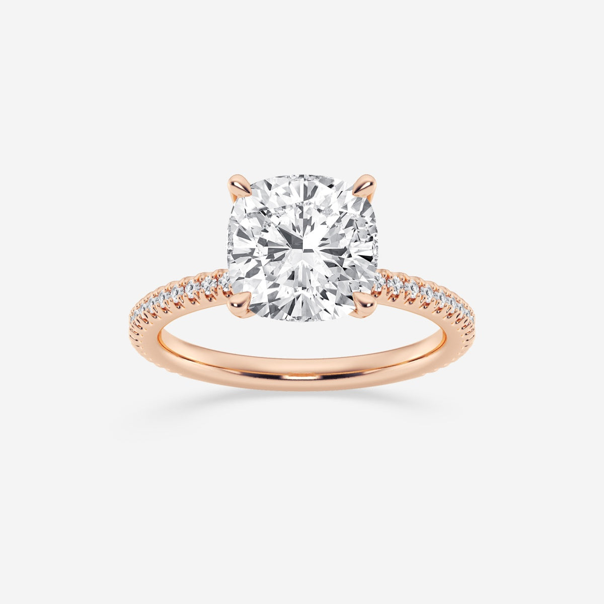 Eliana - Draping Hidden Halo Engagement Ring