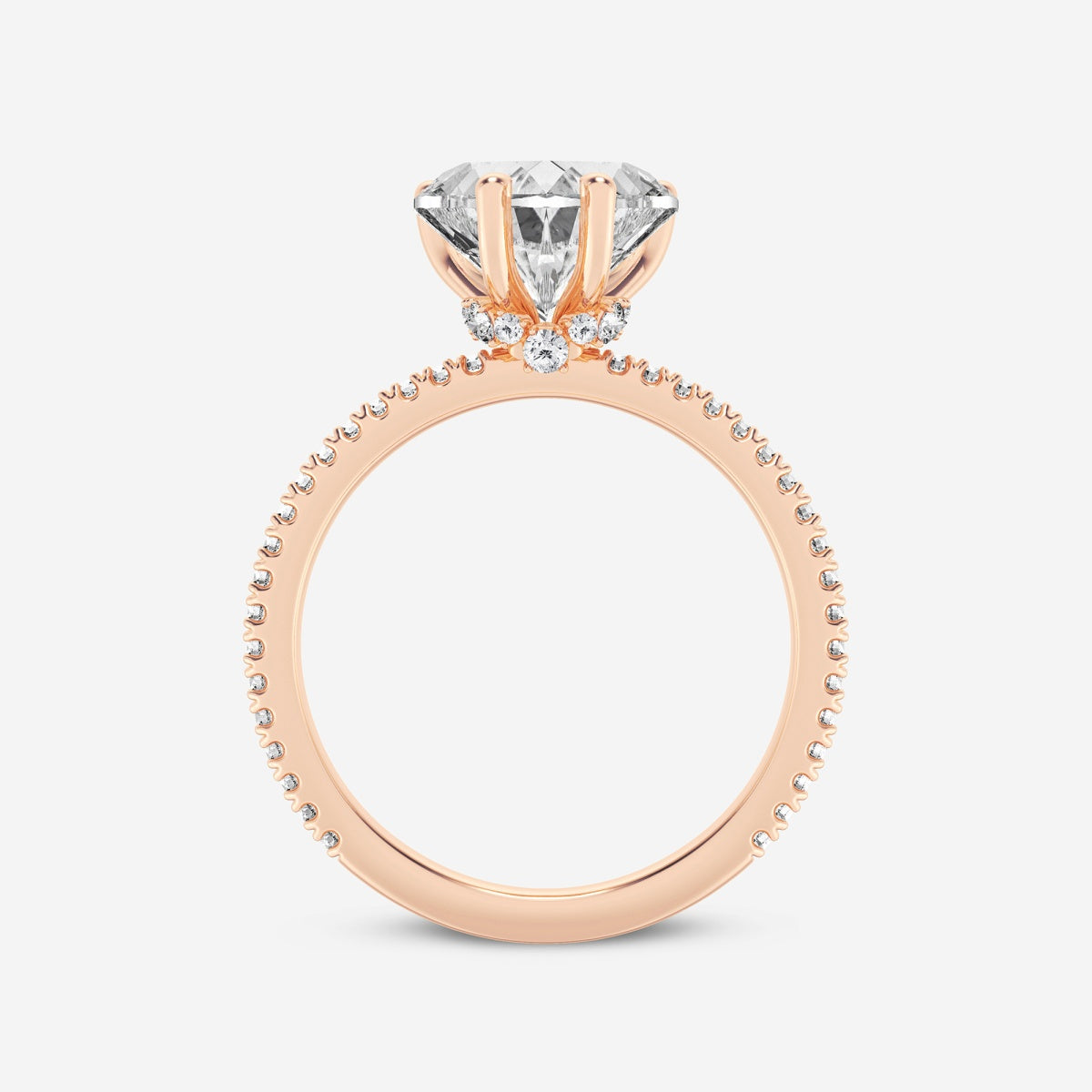 Eliana - Draping Hidden Halo Engagement Ring