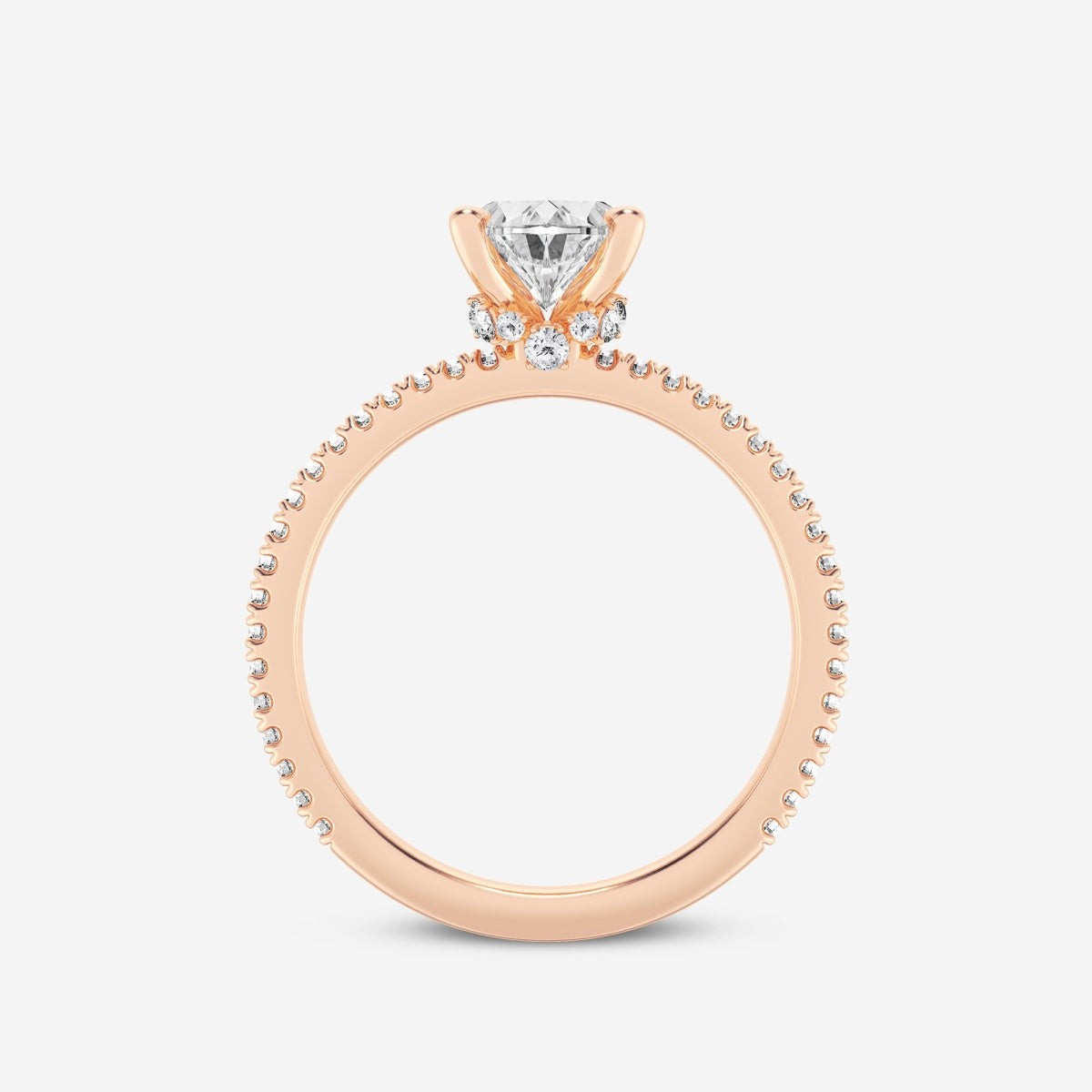 Eliana - Draping Hidden Halo Engagement Ring