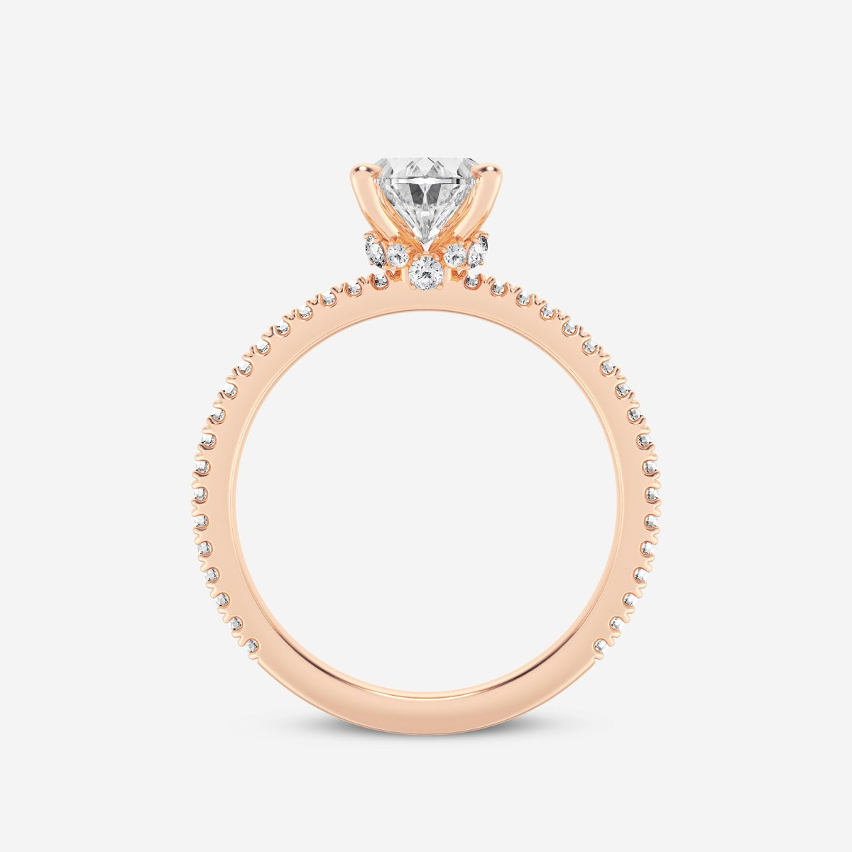 Eliana - Draping Hidden Halo Engagement Ring