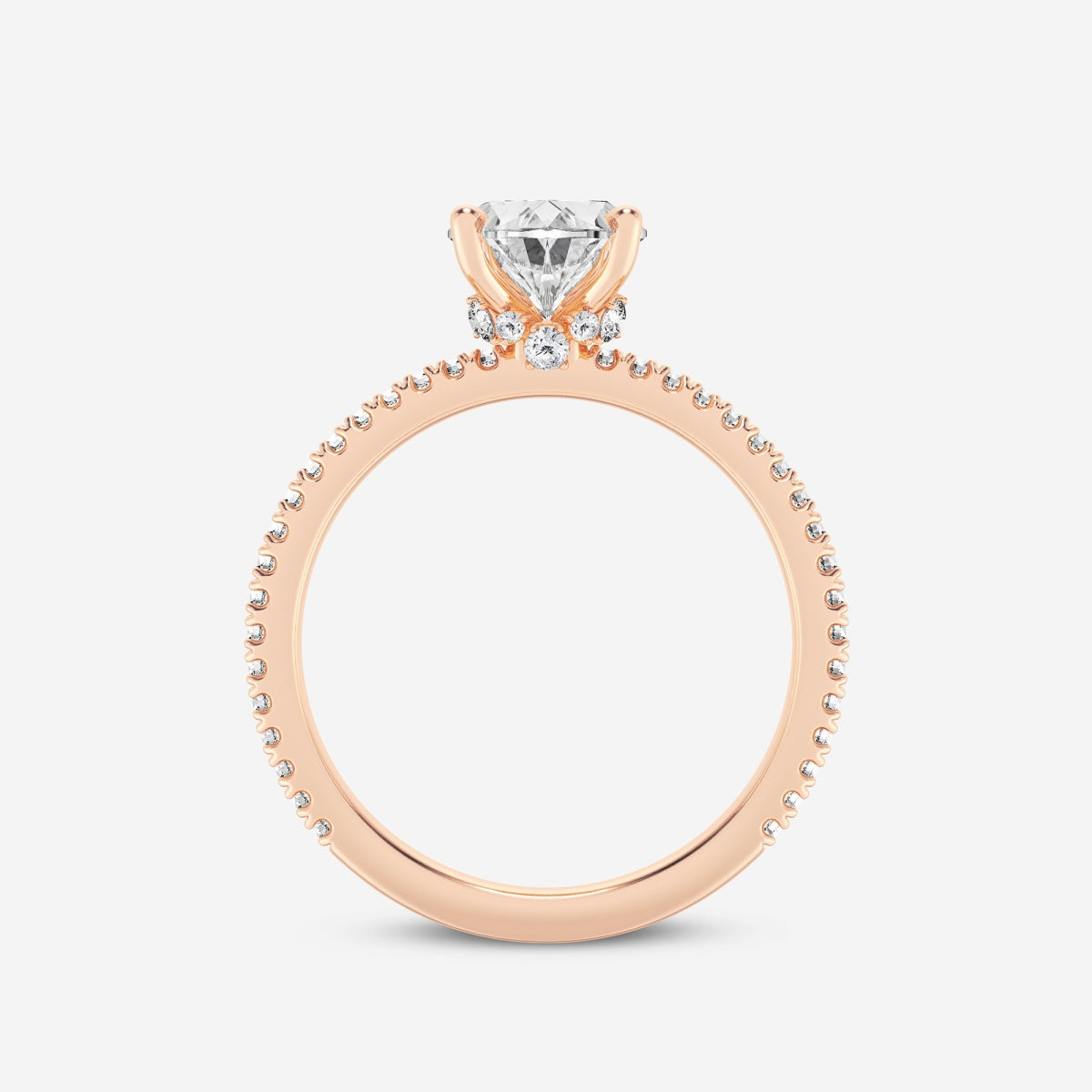 Eliana - Draping Hidden Halo Engagement Ring