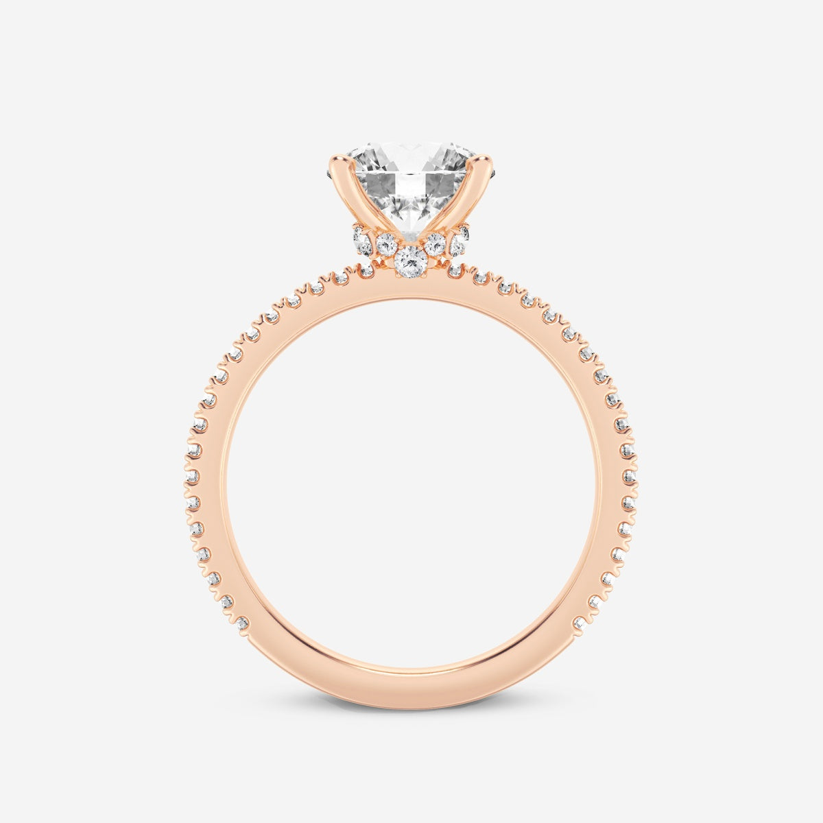 Eliana - Draping Hidden Halo Engagement Ring