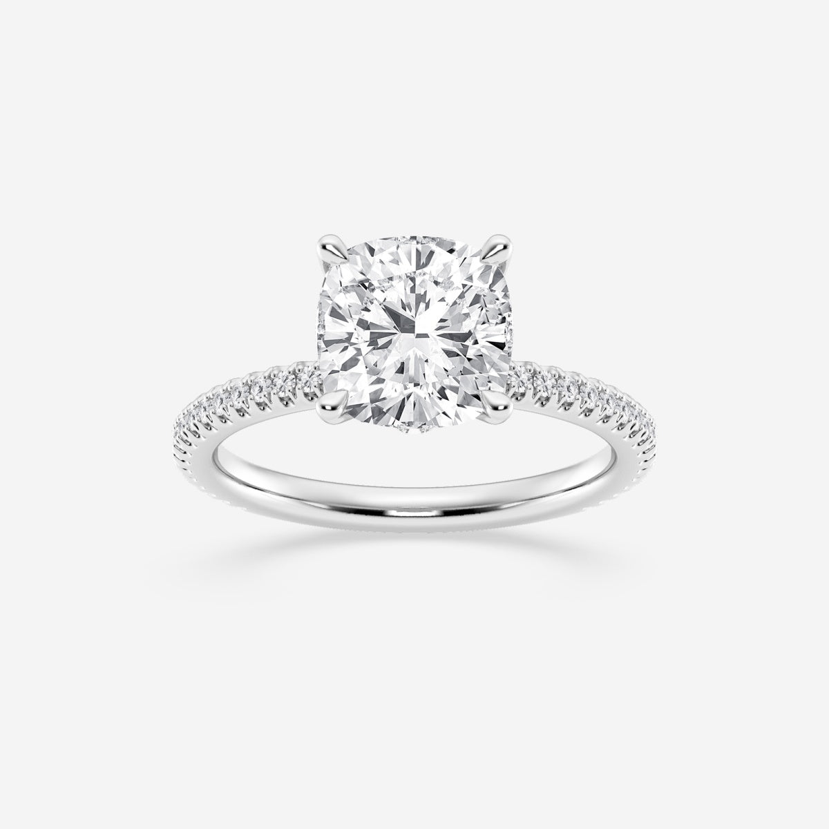 Eliana - Draping Hidden Halo Engagement Ring