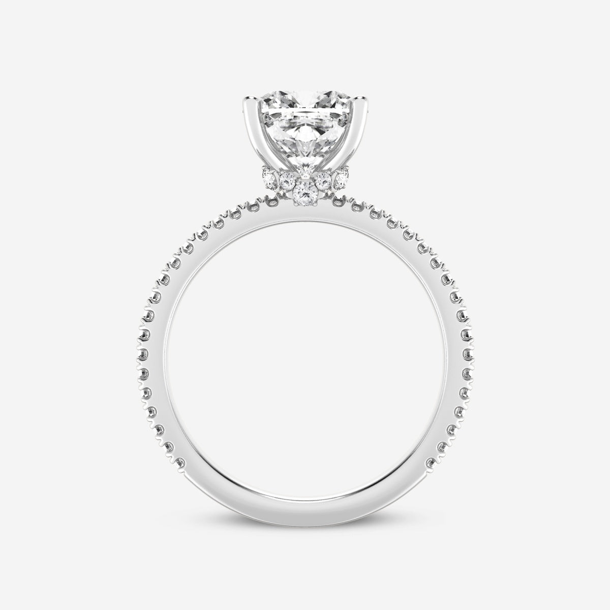 Eliana - Draping Hidden Halo Engagement Ring