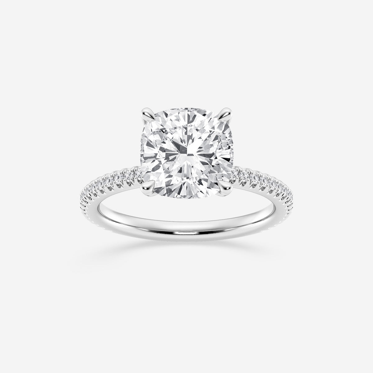 Eliana - Draping Hidden Halo Engagement Ring