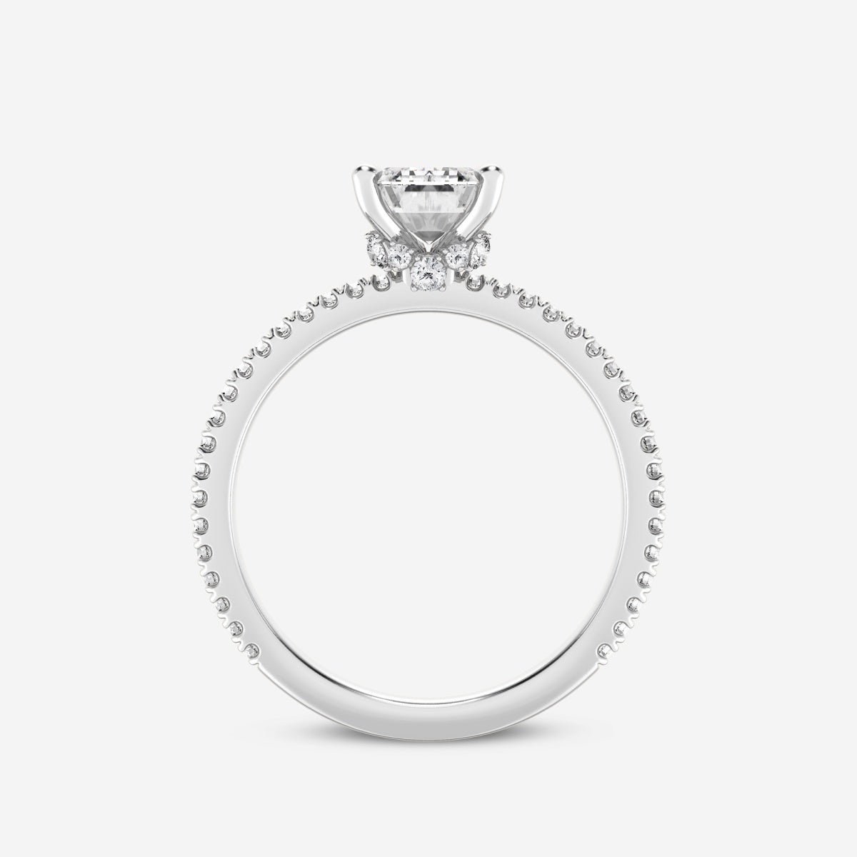 Eliana - Draping Hidden Halo Engagement Ring