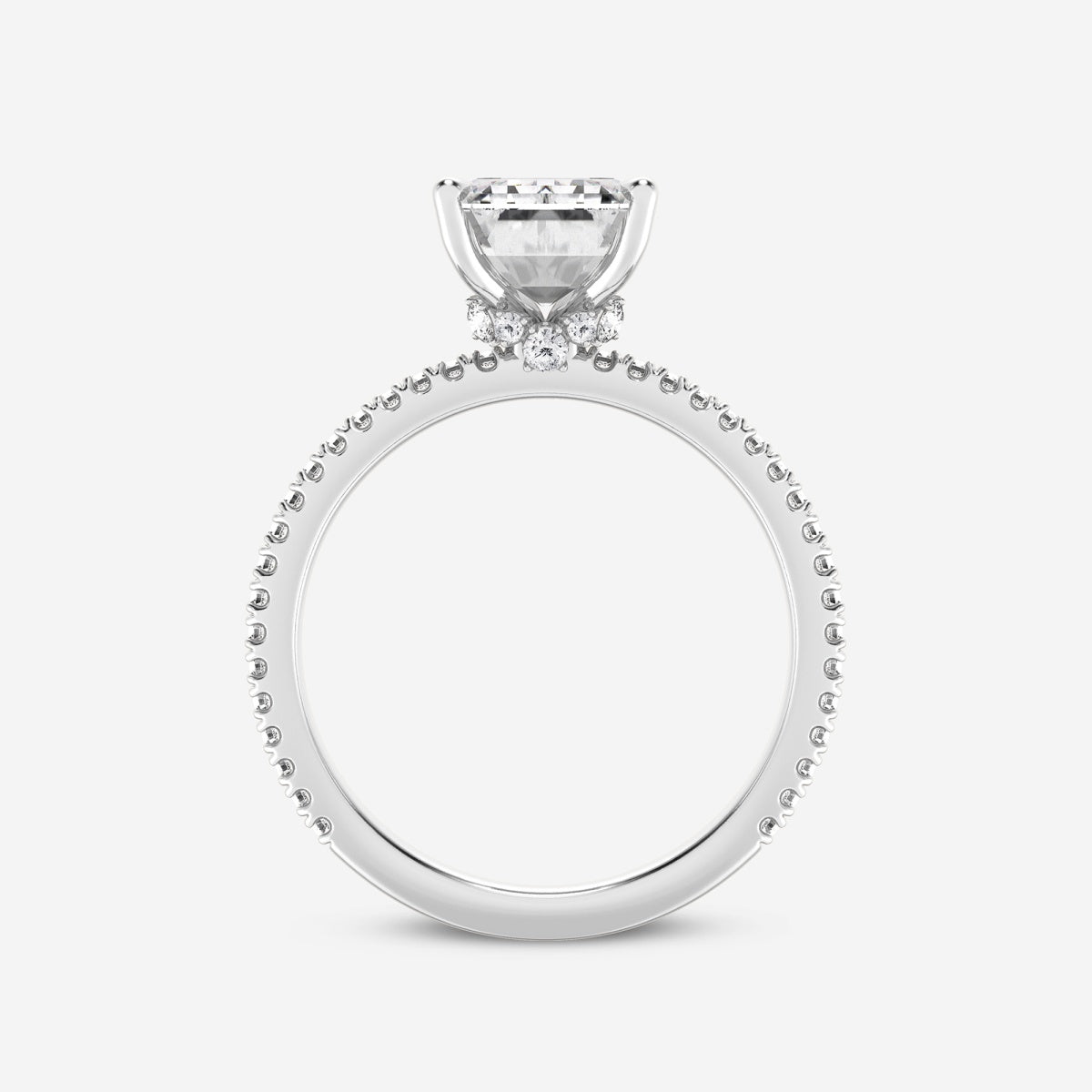 Eliana - Draping Hidden Halo Engagement Ring