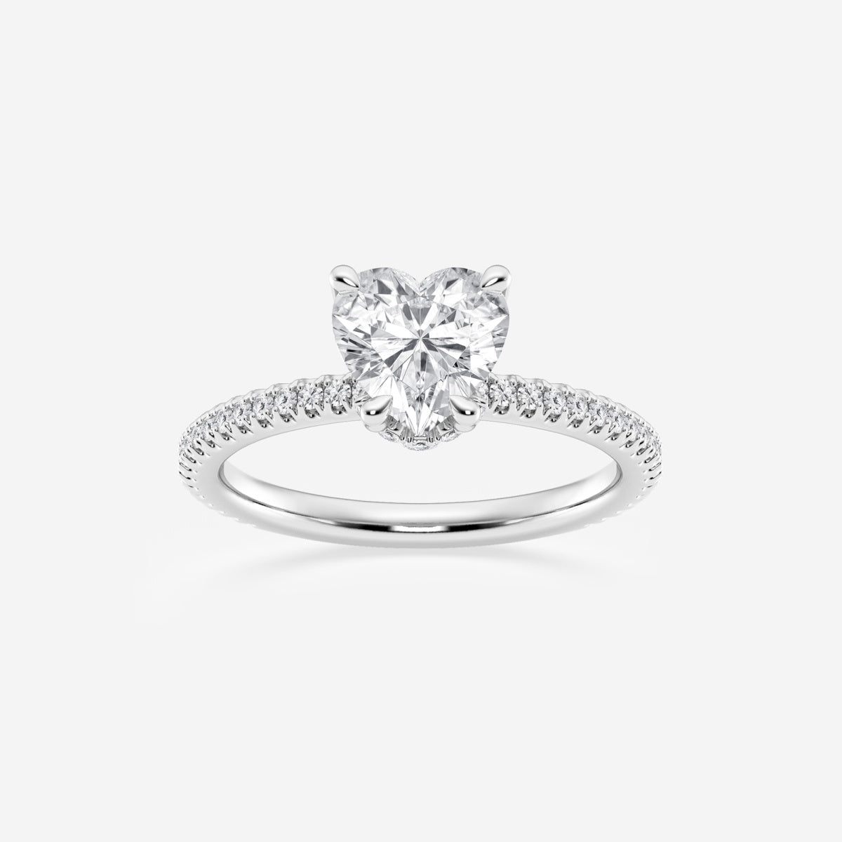 Eliana - Draping Hidden Halo Engagement Ring