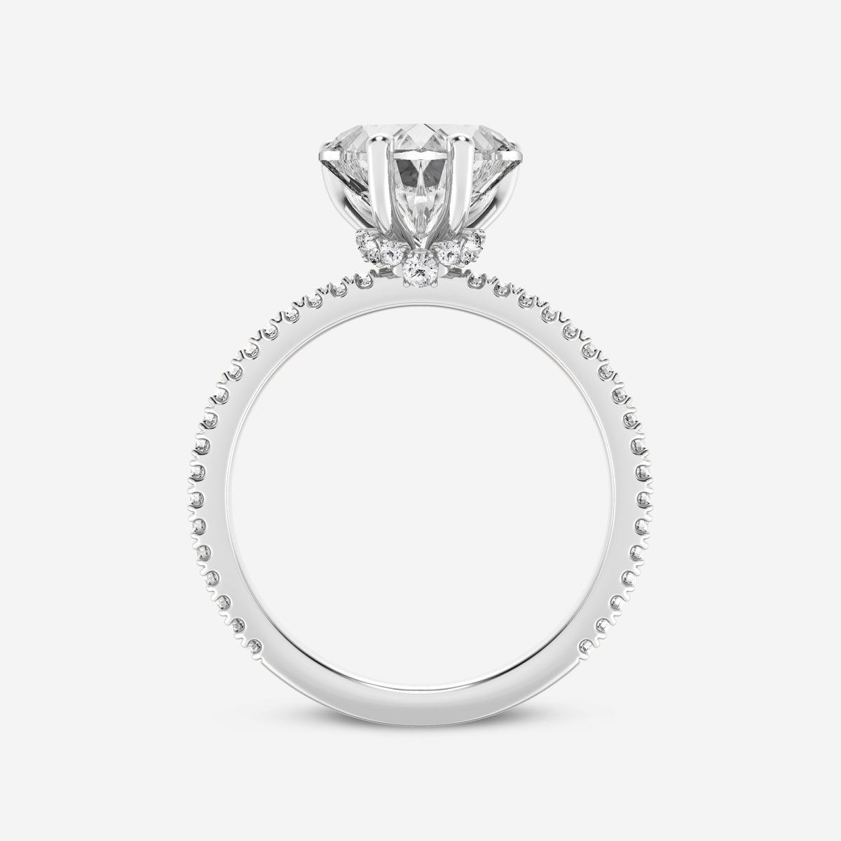 Eliana - Draping Hidden Halo Engagement Ring