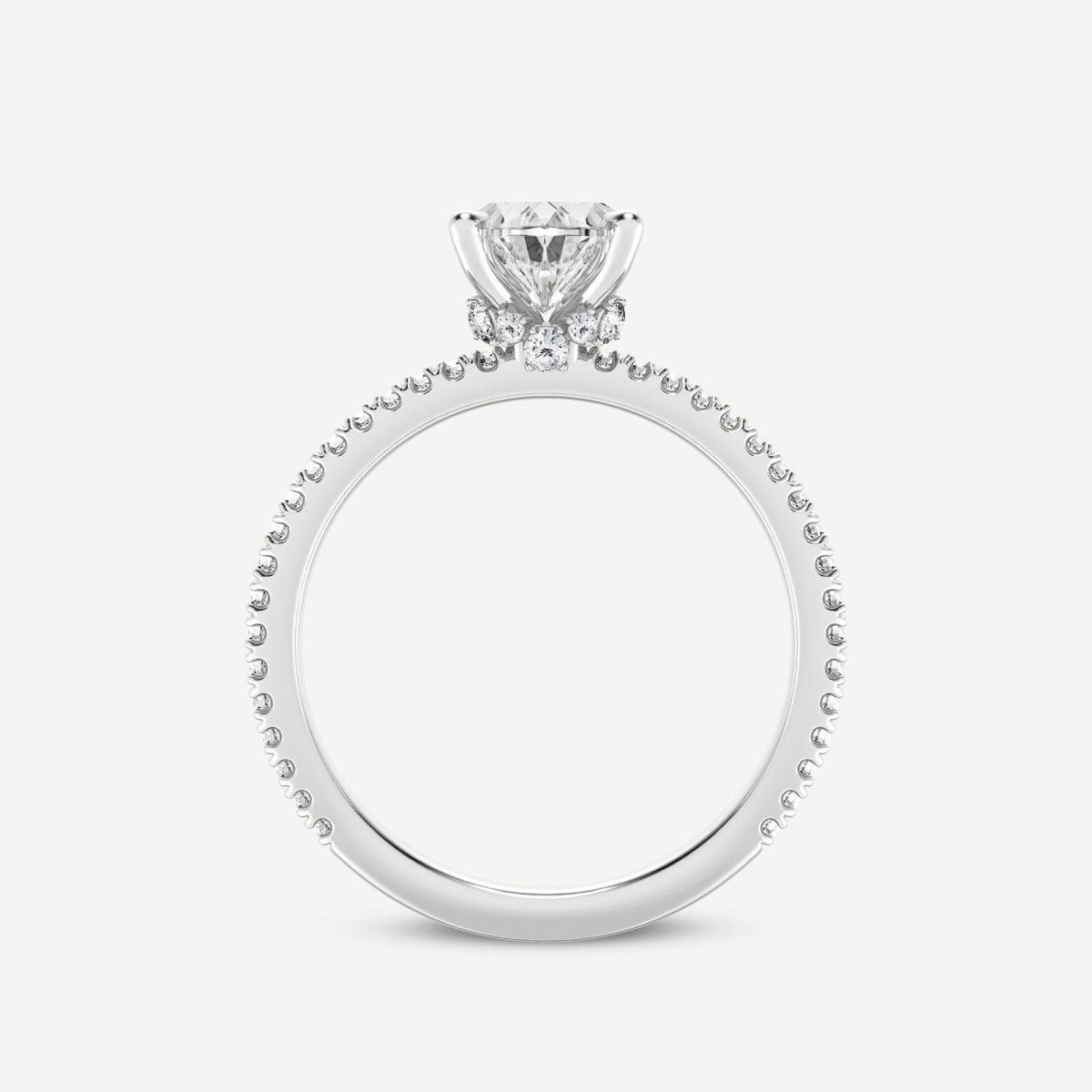 Eliana - Draping Hidden Halo Engagement Ring