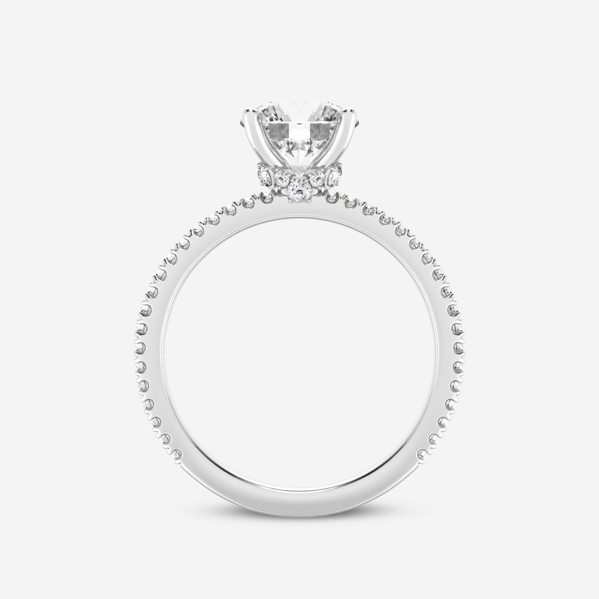 Eliana - Draping Hidden Halo Engagement Ring