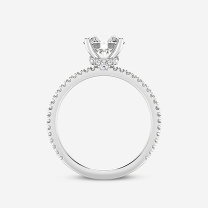 Eliana - Draping Hidden Halo Engagement Ring