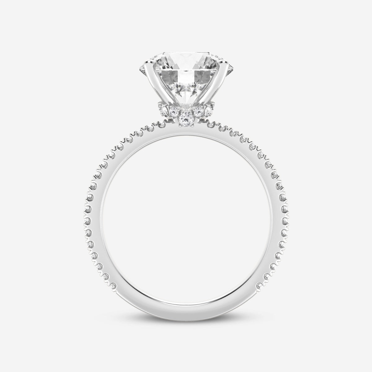 Eliana - Draping Hidden Halo Engagement Ring