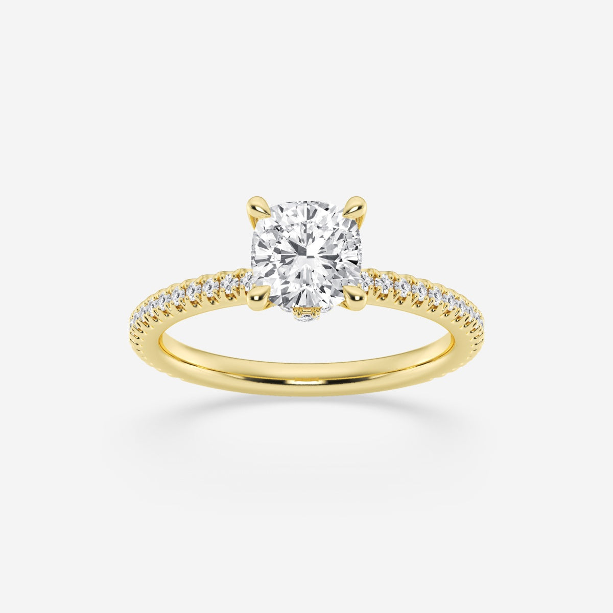 Eliana - Draping Hidden Halo Engagement Ring