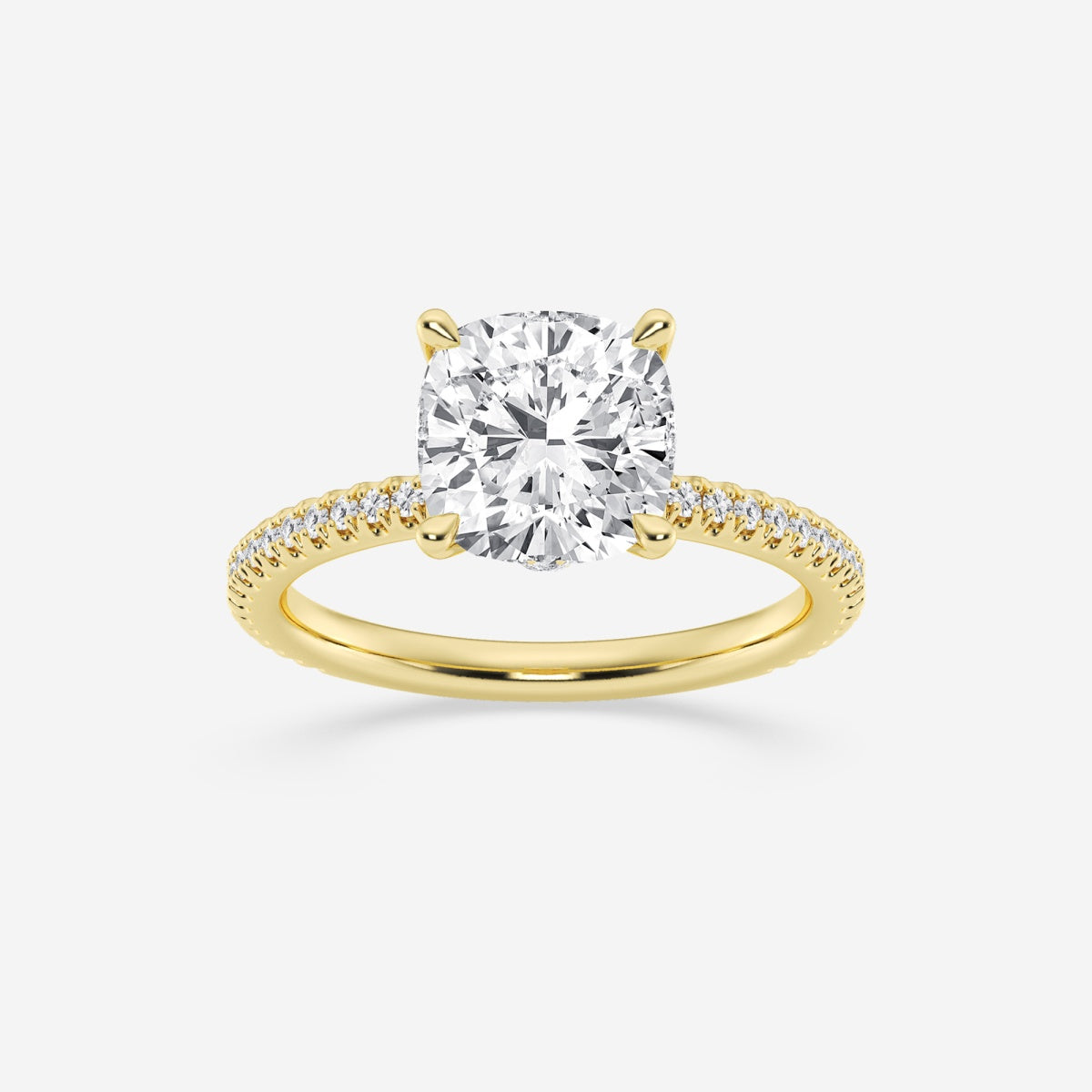 Eliana - Draping Hidden Halo Engagement Ring