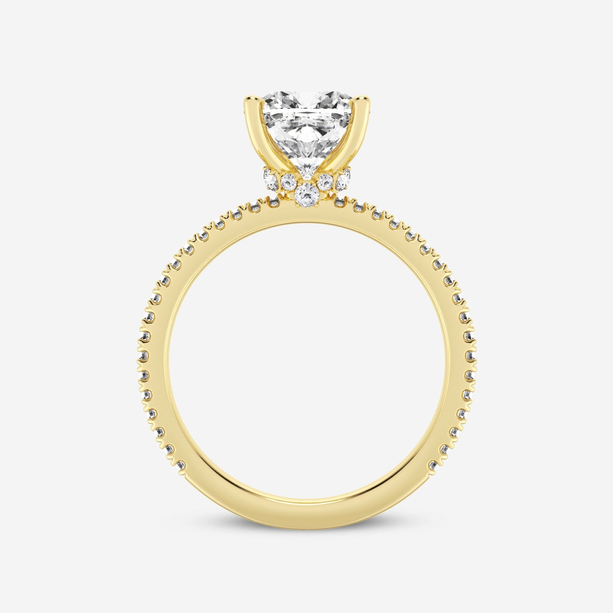 Eliana - Draping Hidden Halo Engagement Ring