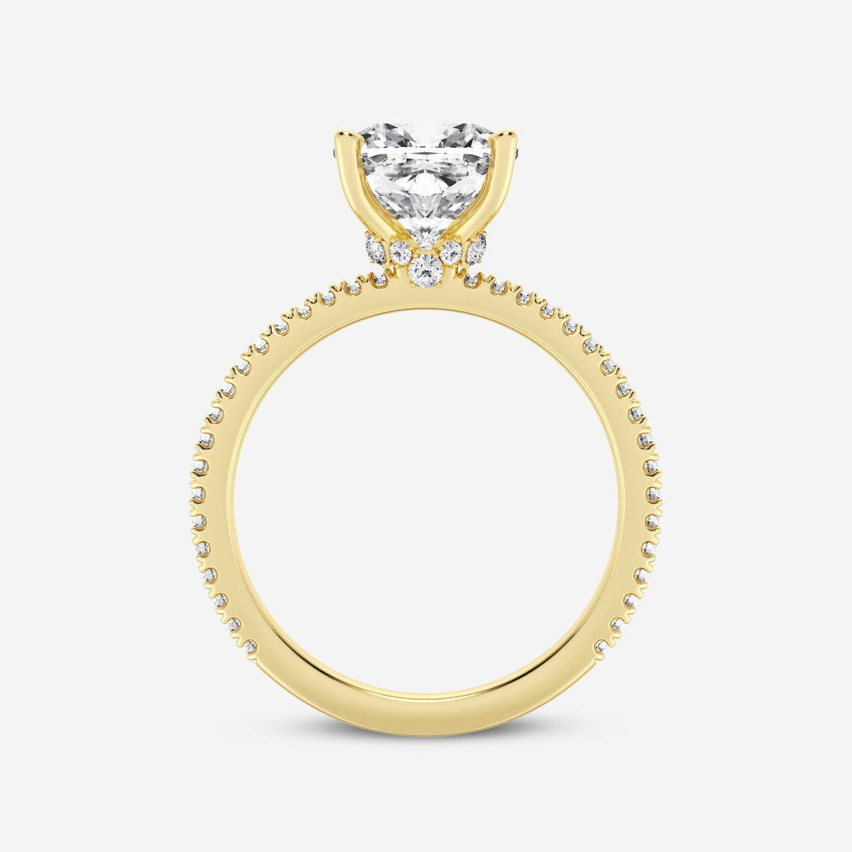 Eliana - Draping Hidden Halo Engagement Ring