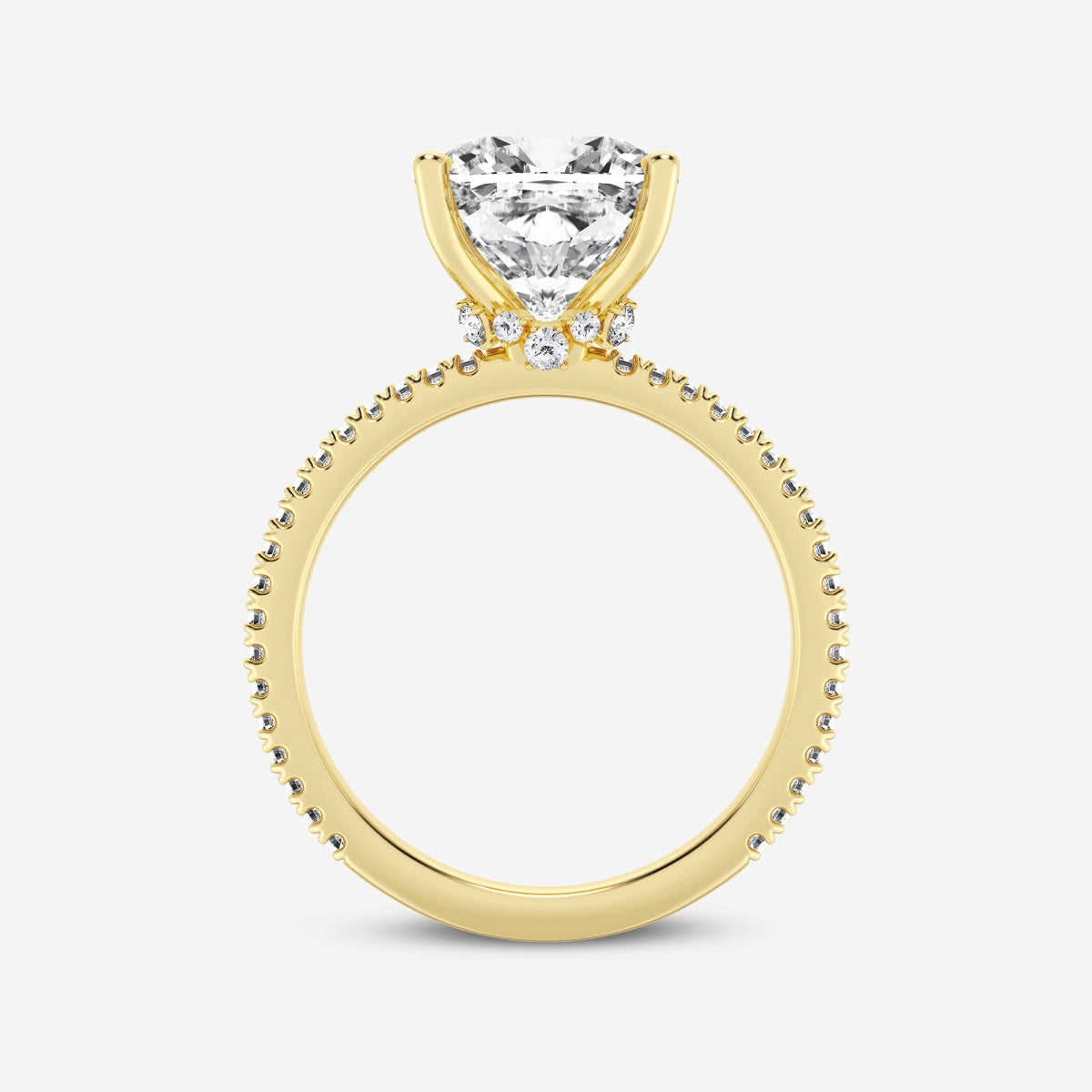 Eliana - Draping Hidden Halo Engagement Ring