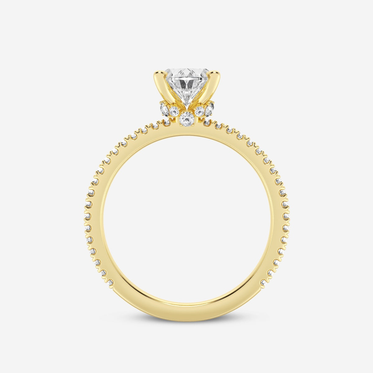 Eliana - Draping Hidden Halo Engagement Ring