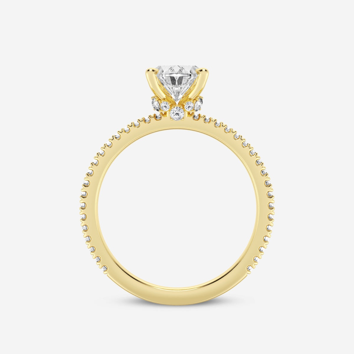 Eliana - Draping Hidden Halo Engagement Ring