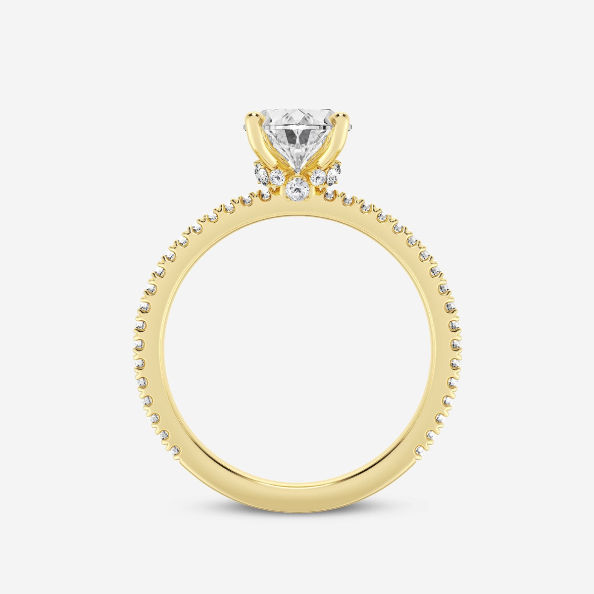 Eliana - Draping Hidden Halo Engagement Ring