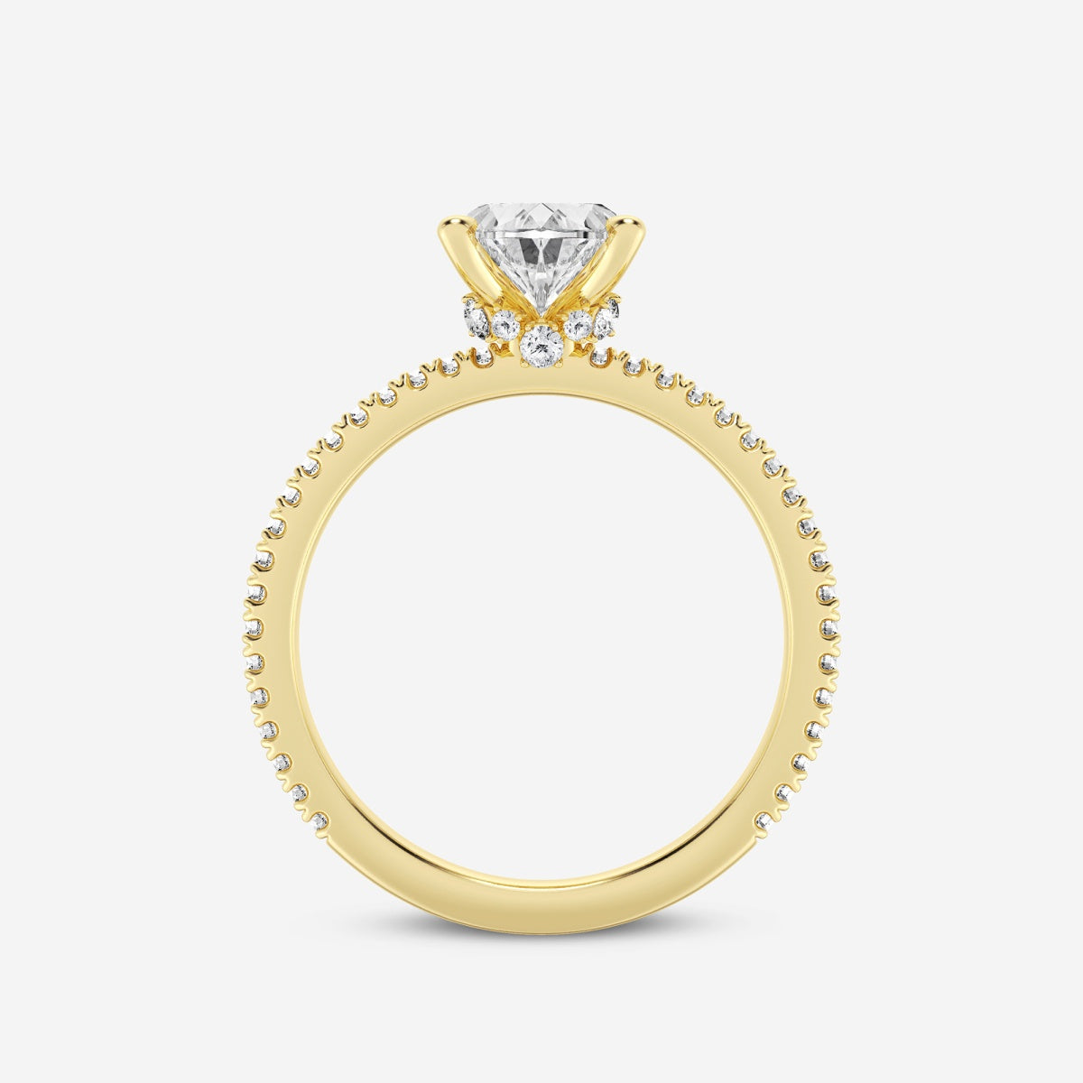 Eliana - Draping Hidden Halo Engagement Ring