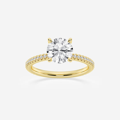 Eliana - Draping Hidden Halo Engagement Ring