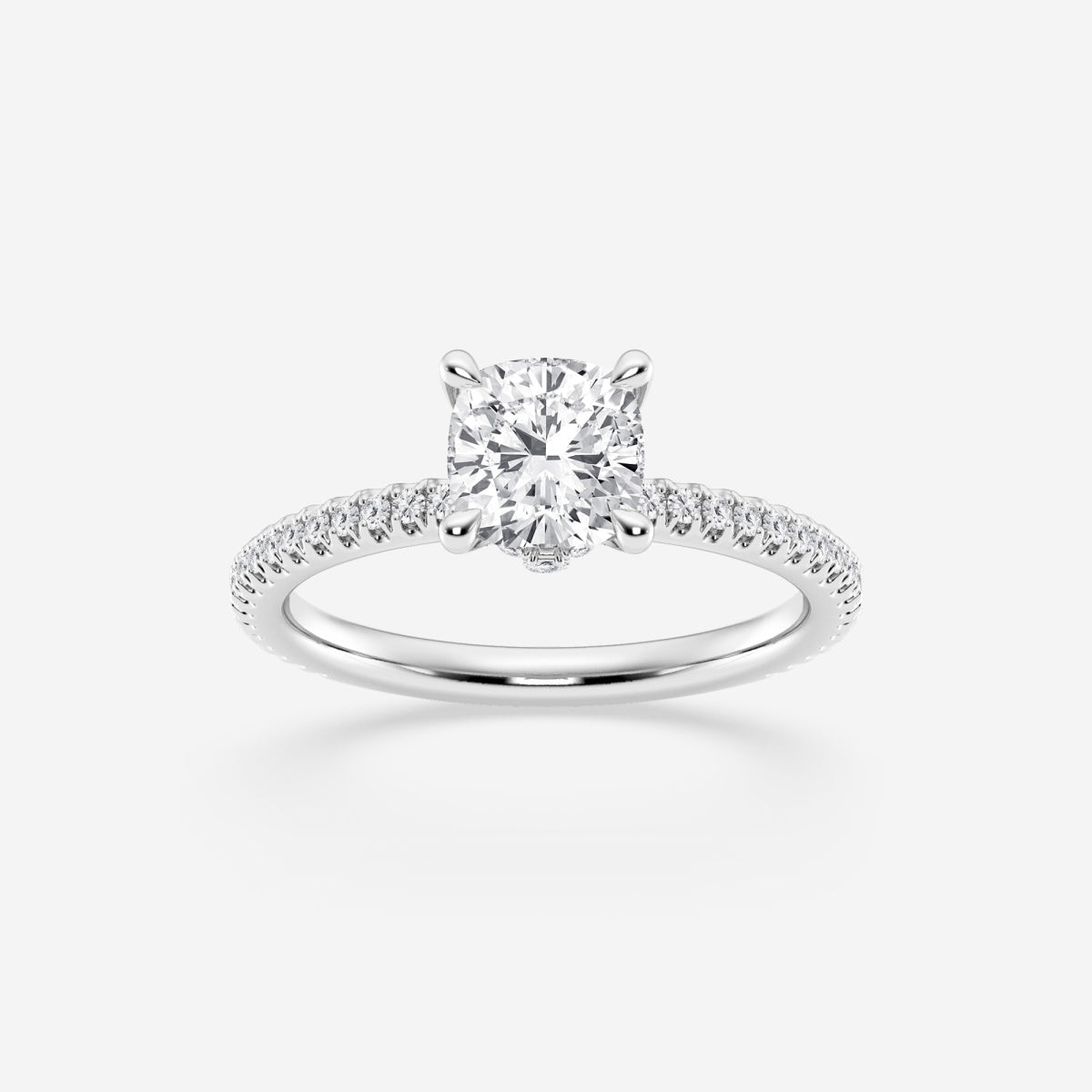 Eliana - Draping Hidden Halo Engagement Ring