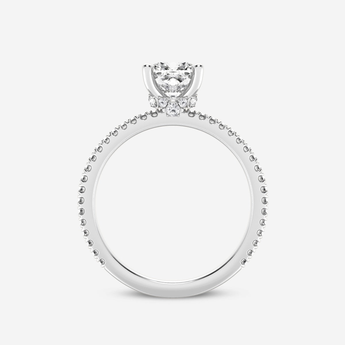 Eliana - Draping Hidden Halo Engagement Ring