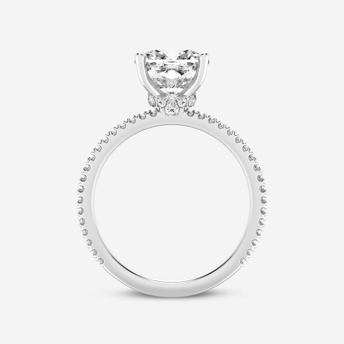 Eliana - Draping Hidden Halo Engagement Ring