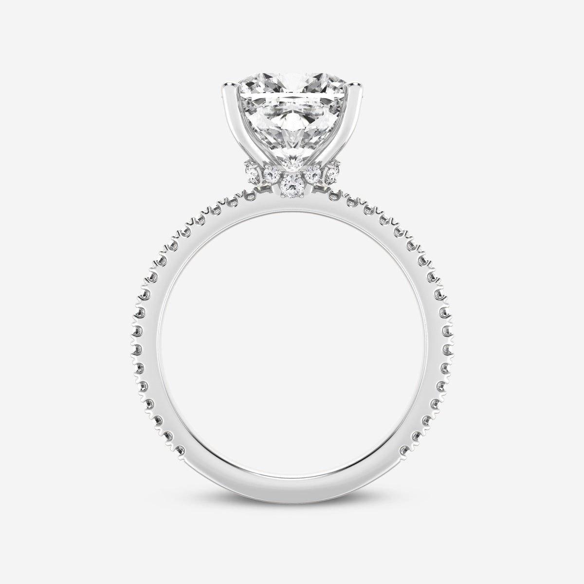 Eliana - Draping Hidden Halo Engagement Ring