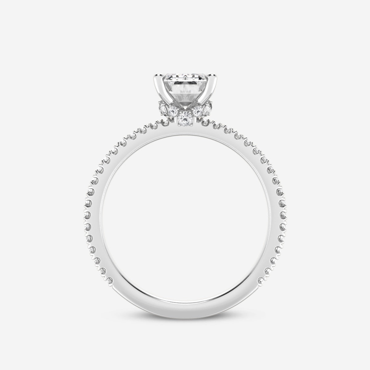 Eliana - Draping Hidden Halo Engagement Ring