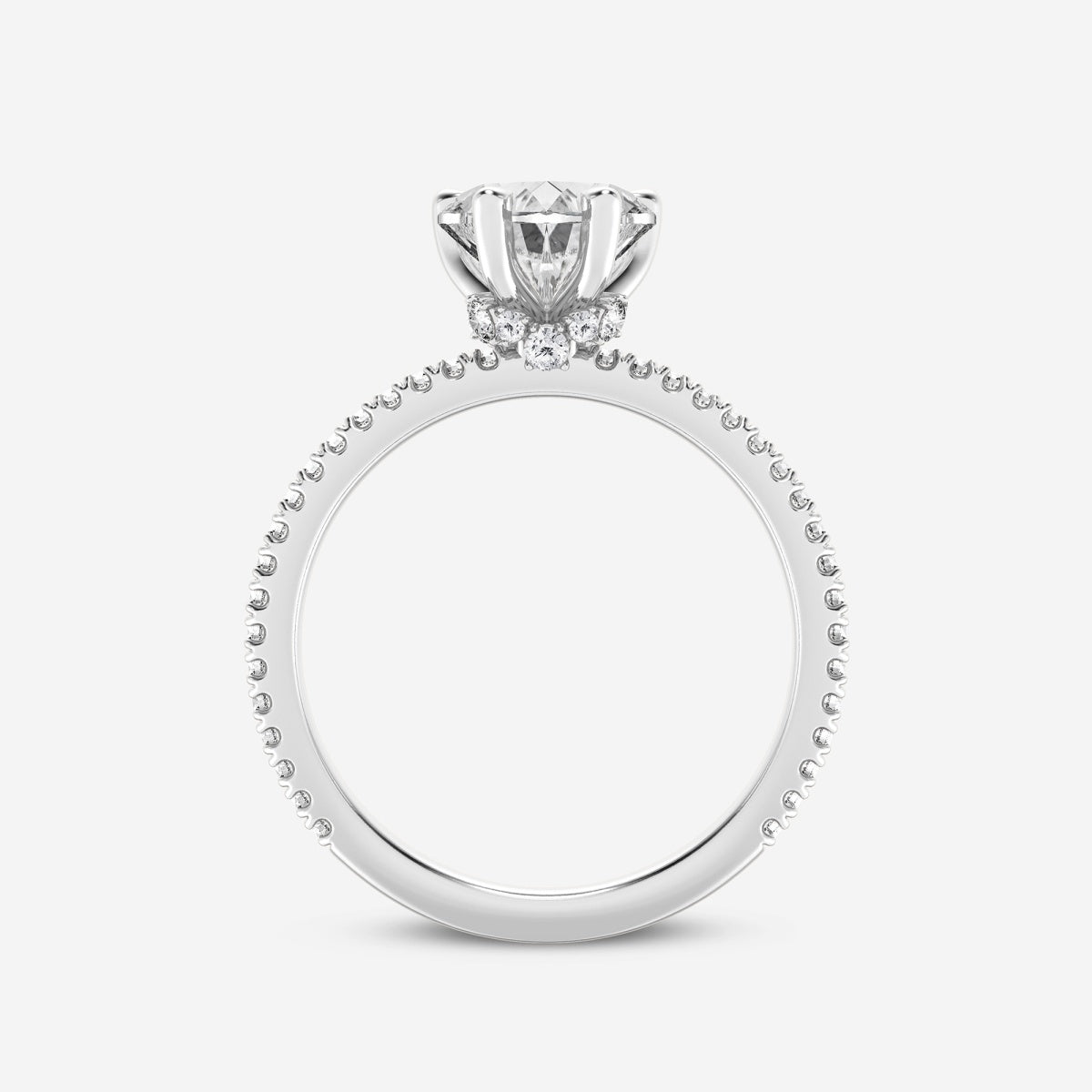 Eliana - Draping Hidden Halo Engagement Ring