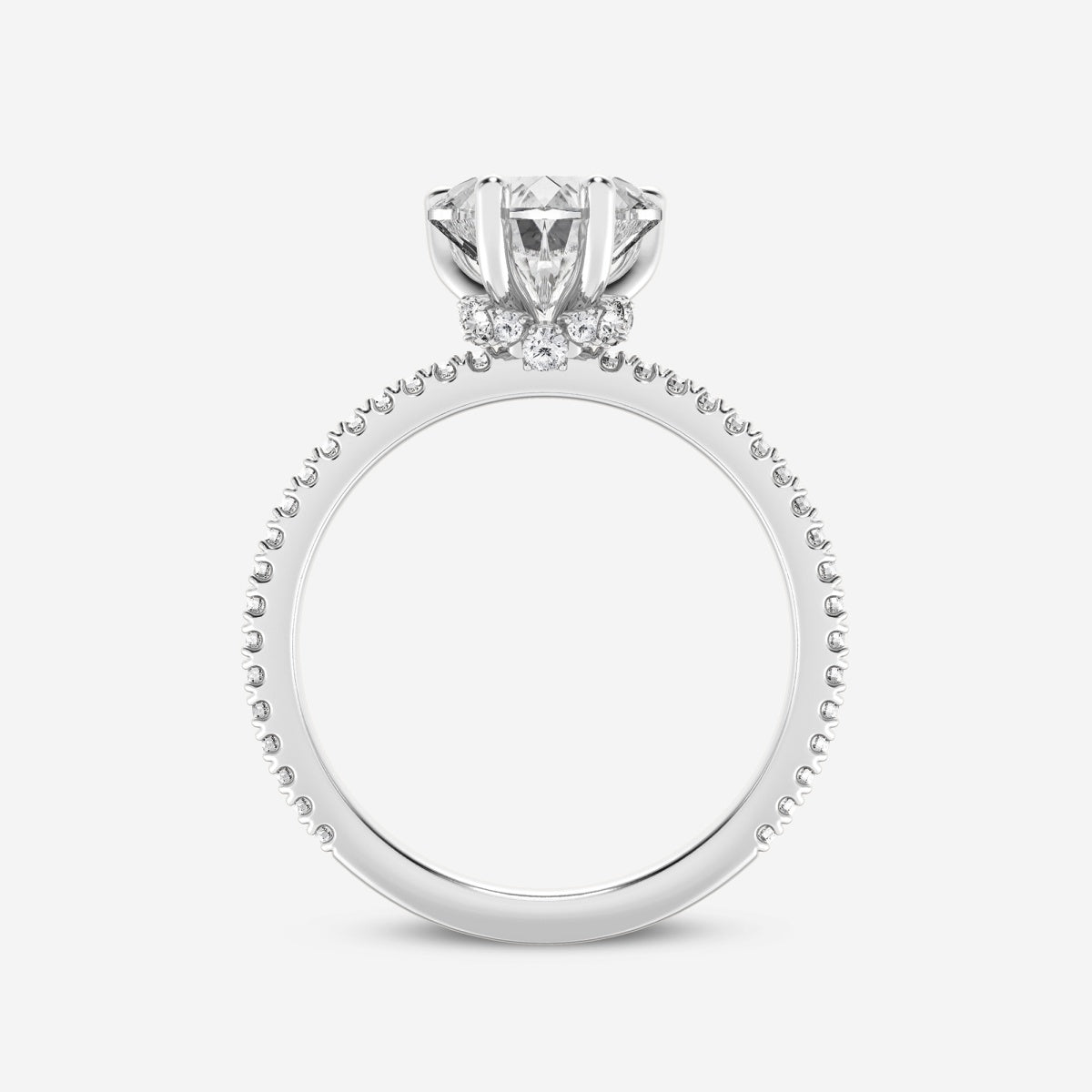 Eliana - Draping Hidden Halo Engagement Ring