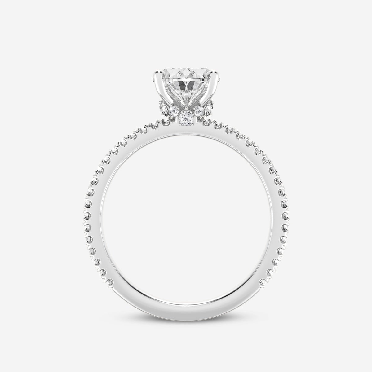 Eliana - Draping Hidden Halo Engagement Ring