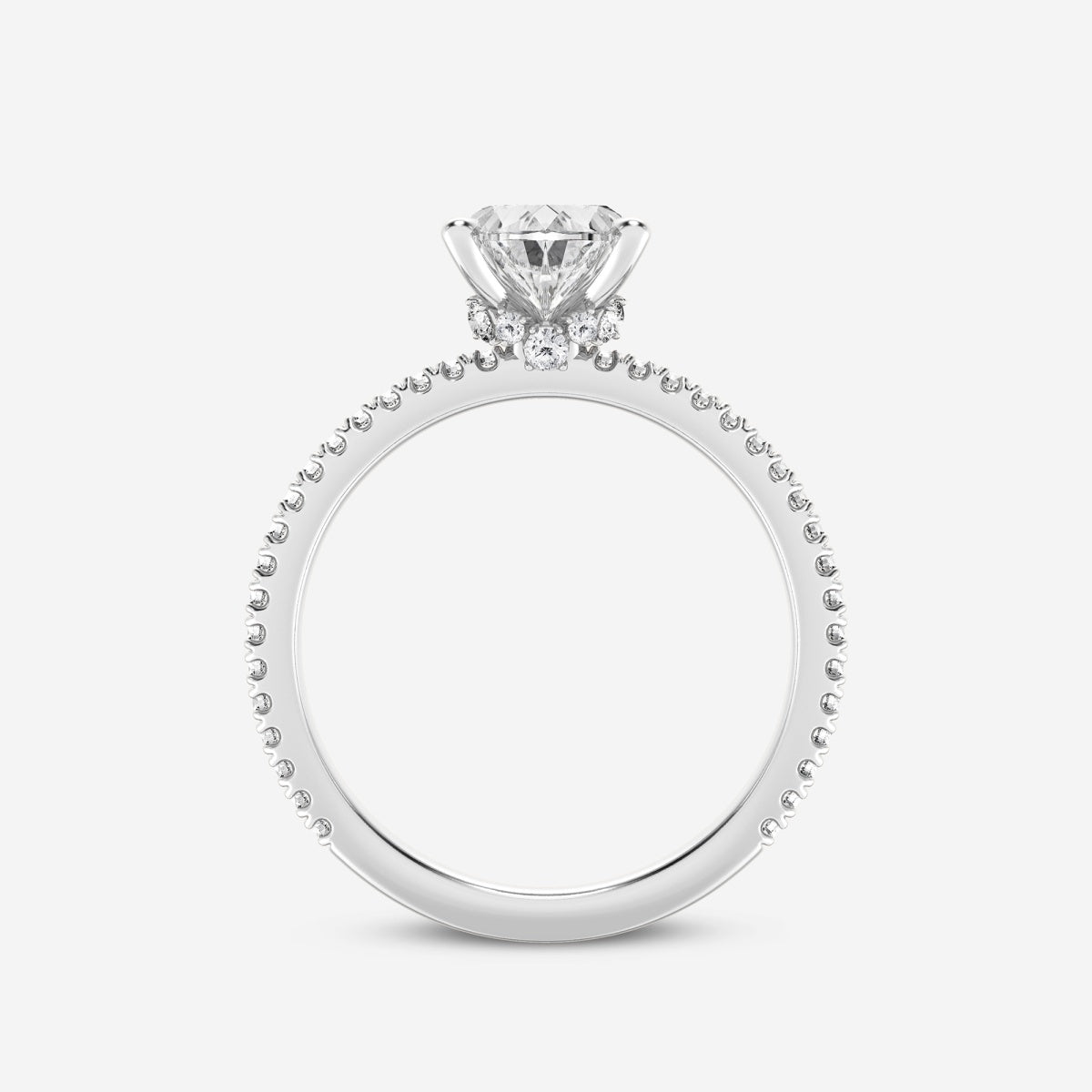 Eliana - Draping Hidden Halo Engagement Ring